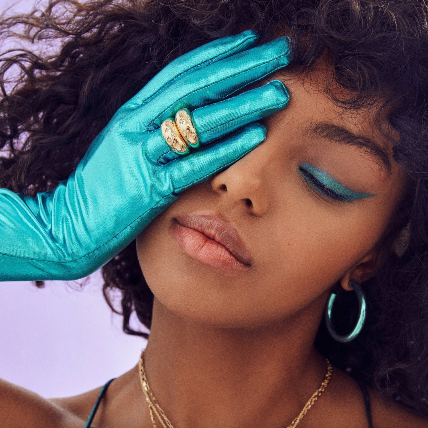 Gold Cosmic XL Dome Ring