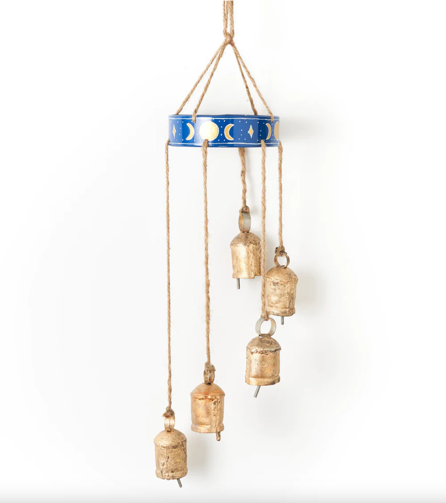 Indukala Moon Phase Design Cascading Rustic Bell