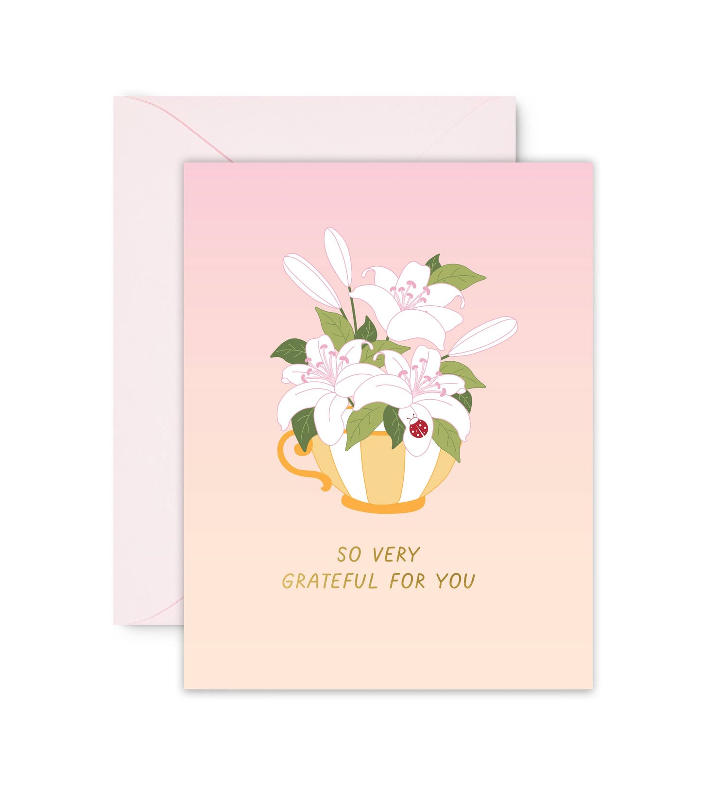 Grateful For You Tea Cup With Lilies