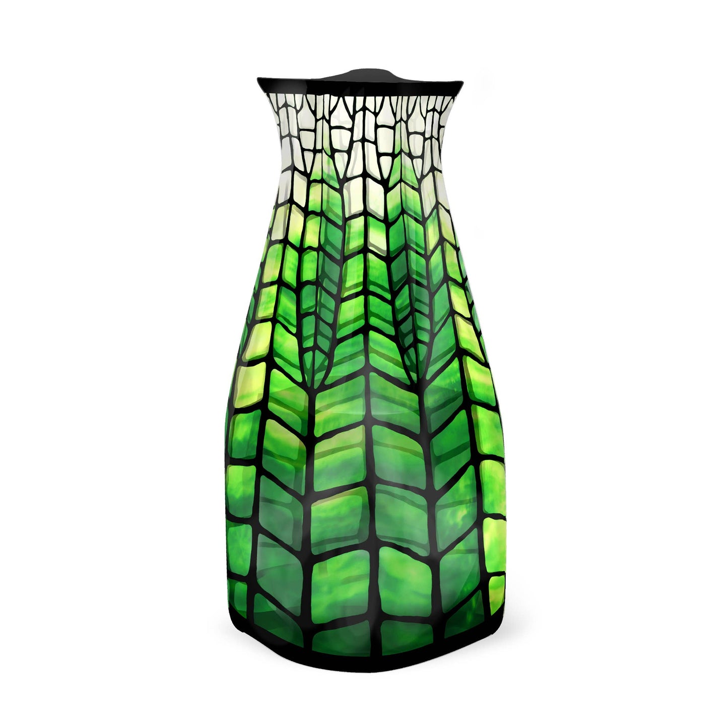 Louis C. Tiffany Green Lotus Pagoda Expandable Vase