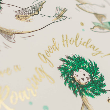 Holiday Roaring Sea Lions Card