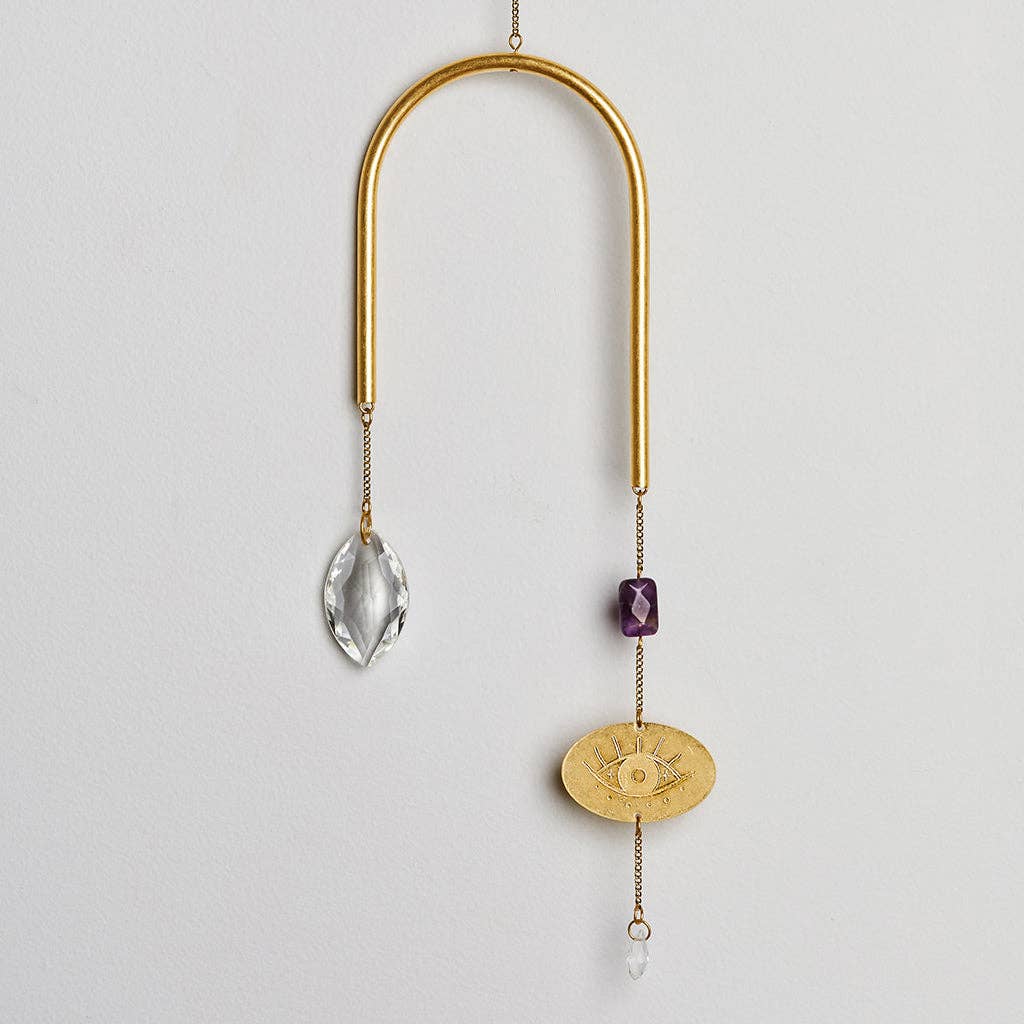 Evil Eye/Amethyst Suncatcher