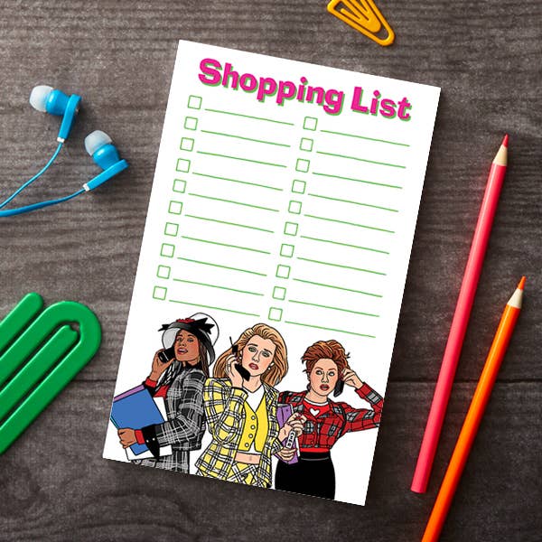 Ugh, As If! Shopping List Notepad