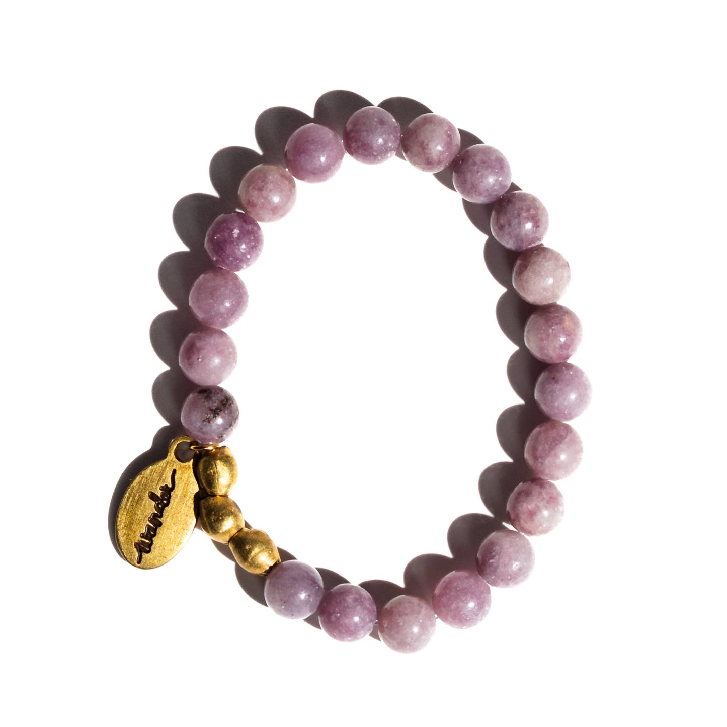 Light Lepidolite Beaded Bracelet