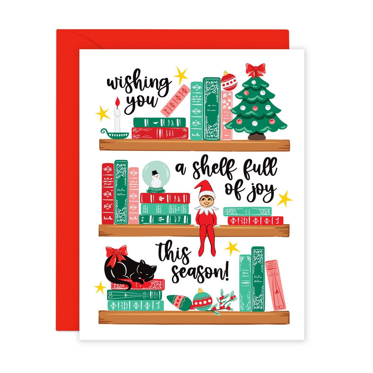 A Shelf Full of Joy Holiday Card