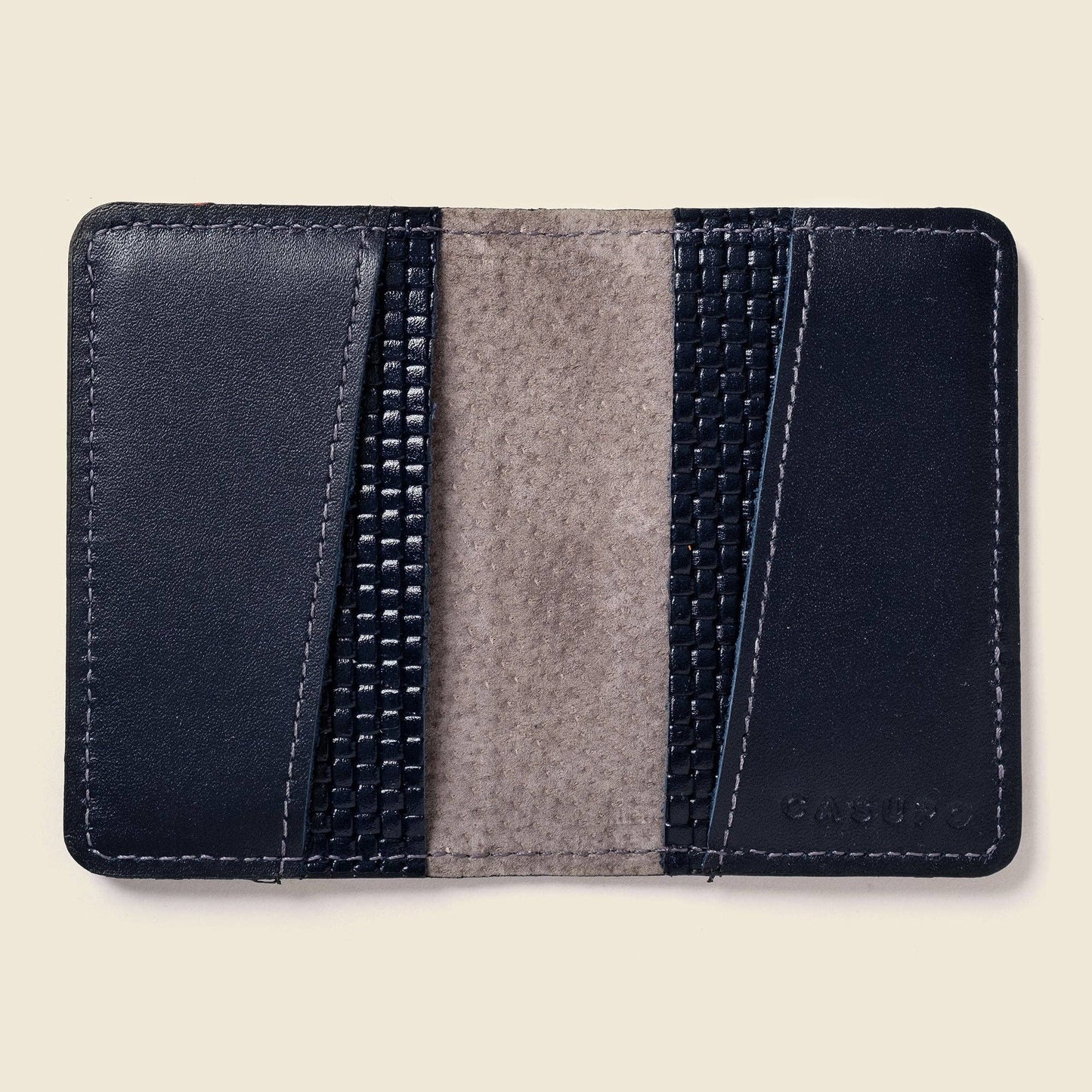 Navy Leather Bifold Wallet – RFID
