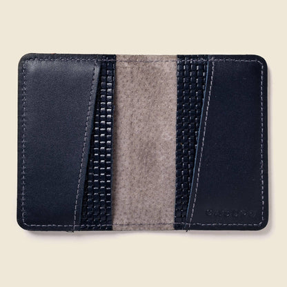 Navy Leather Bifold Wallet – RFID