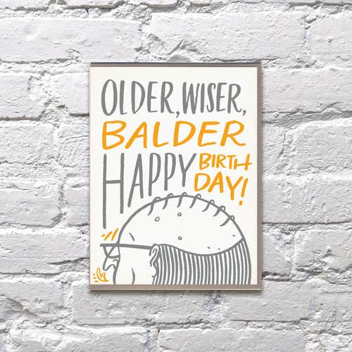 Older Wiser Balder Birthday Card