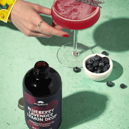 Blueberry Lavender Lemon Drop Cocktail + Mocktail Mix