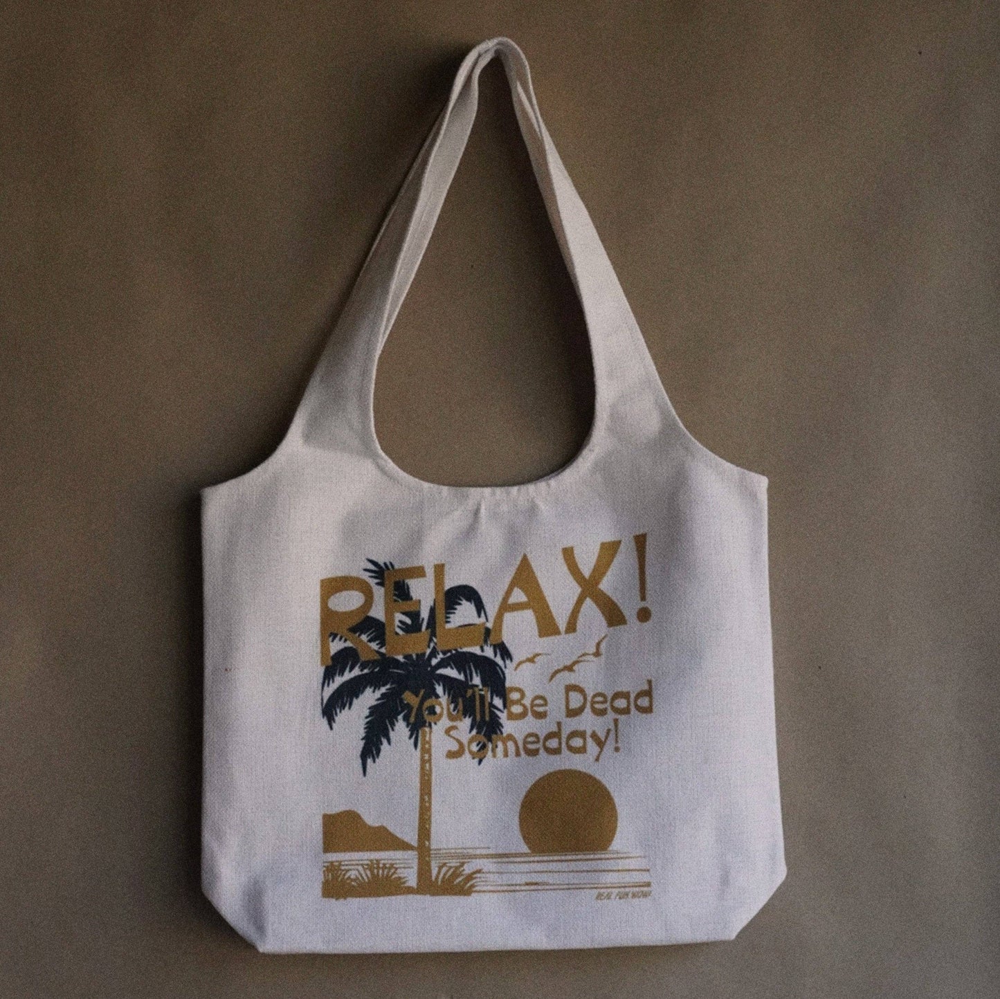 'Relax!' Linen Tote Bag