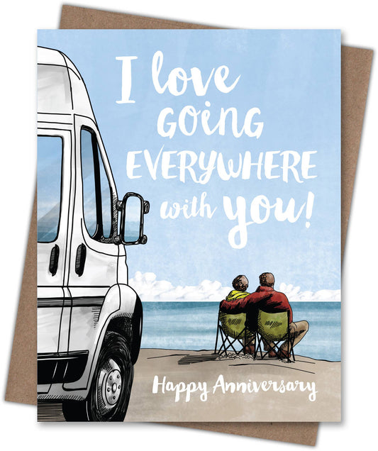 Going Everywhere Anniversary Card
