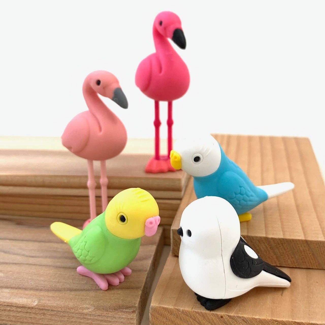 Iwako Bird Puzzle Eraser Set