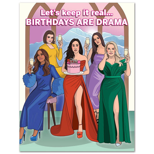 Real Housewives Birthdays Drama Card