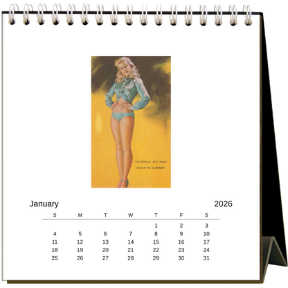 Pin Ups 2026 Desk Calendar