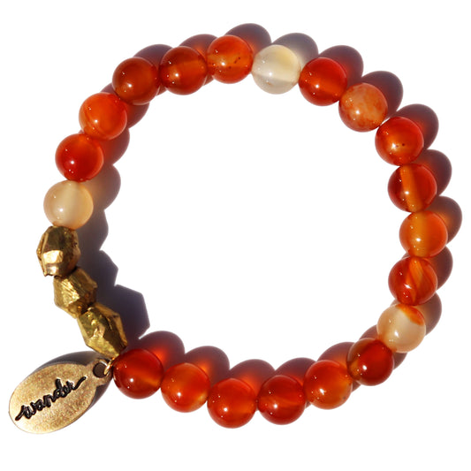 Carnelian Beaded Bracelet