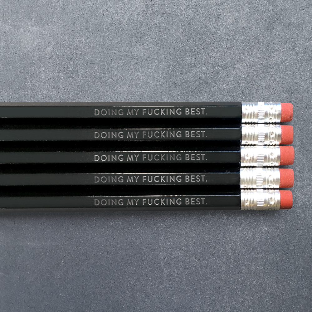 Doing My Fucking Best No.2 Pencils, Pack of 5
