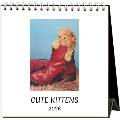 Cute Kittens 2026 Desk Calendar