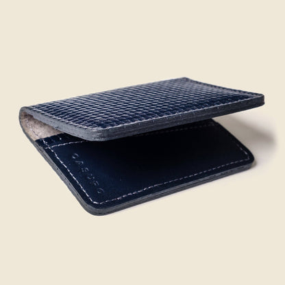 Navy Leather Bifold Wallet – RFID