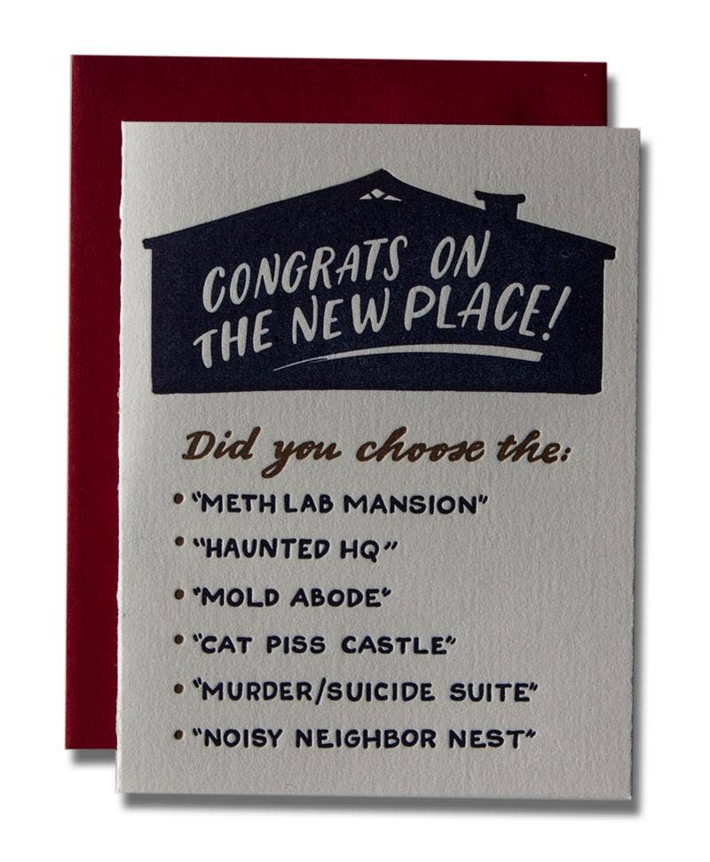 Housewarming Letterpress Card
