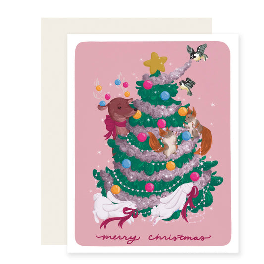 Woodland Christmas Tree Card