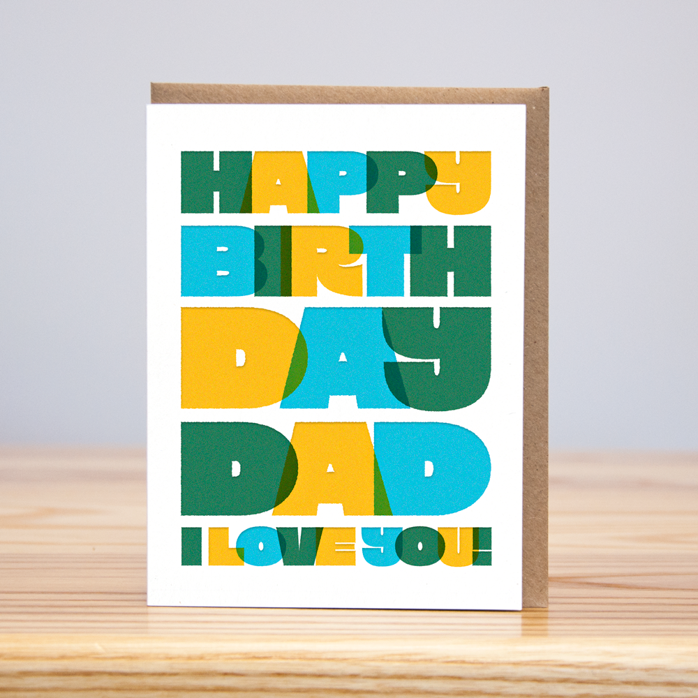 Happy Birthday Dad Big Block Card