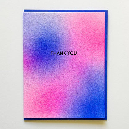 Blue Thank You Card