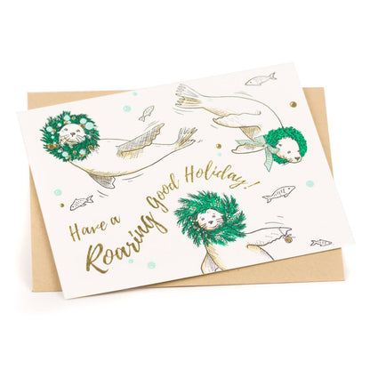 Holiday Roaring Sea Lions Card