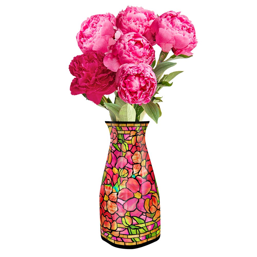 Louis C. Tiffany Pink Peony Expandable Vase