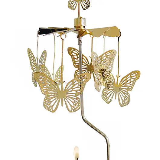 Gold Butterfly Rotary Candle