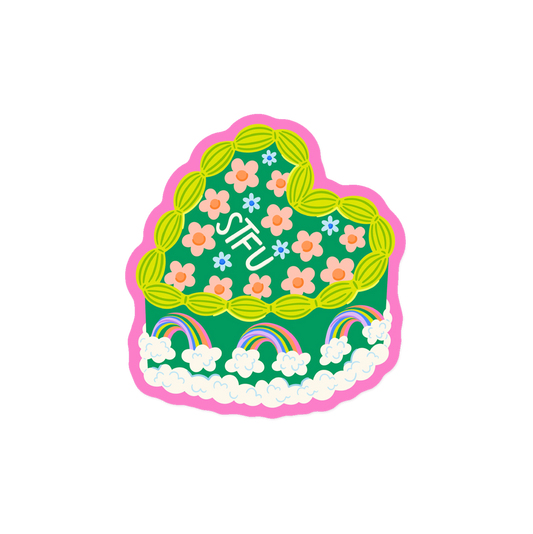 STFU Vintage Cake Sticker