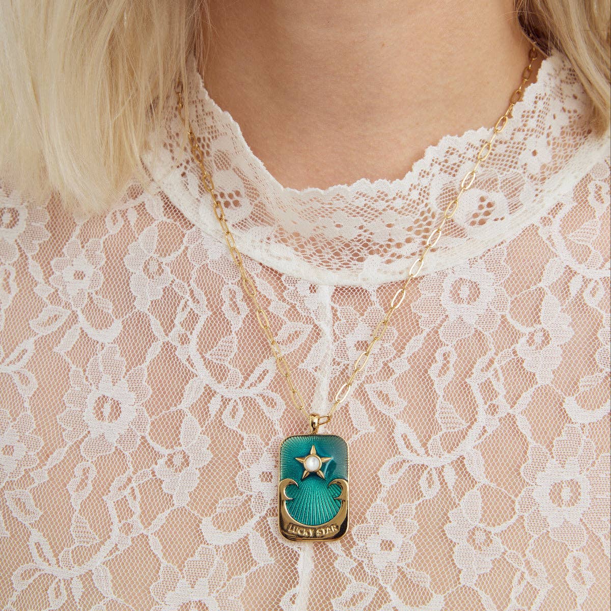 Lucky Star Talisman Pendant - Mother of Pearl
