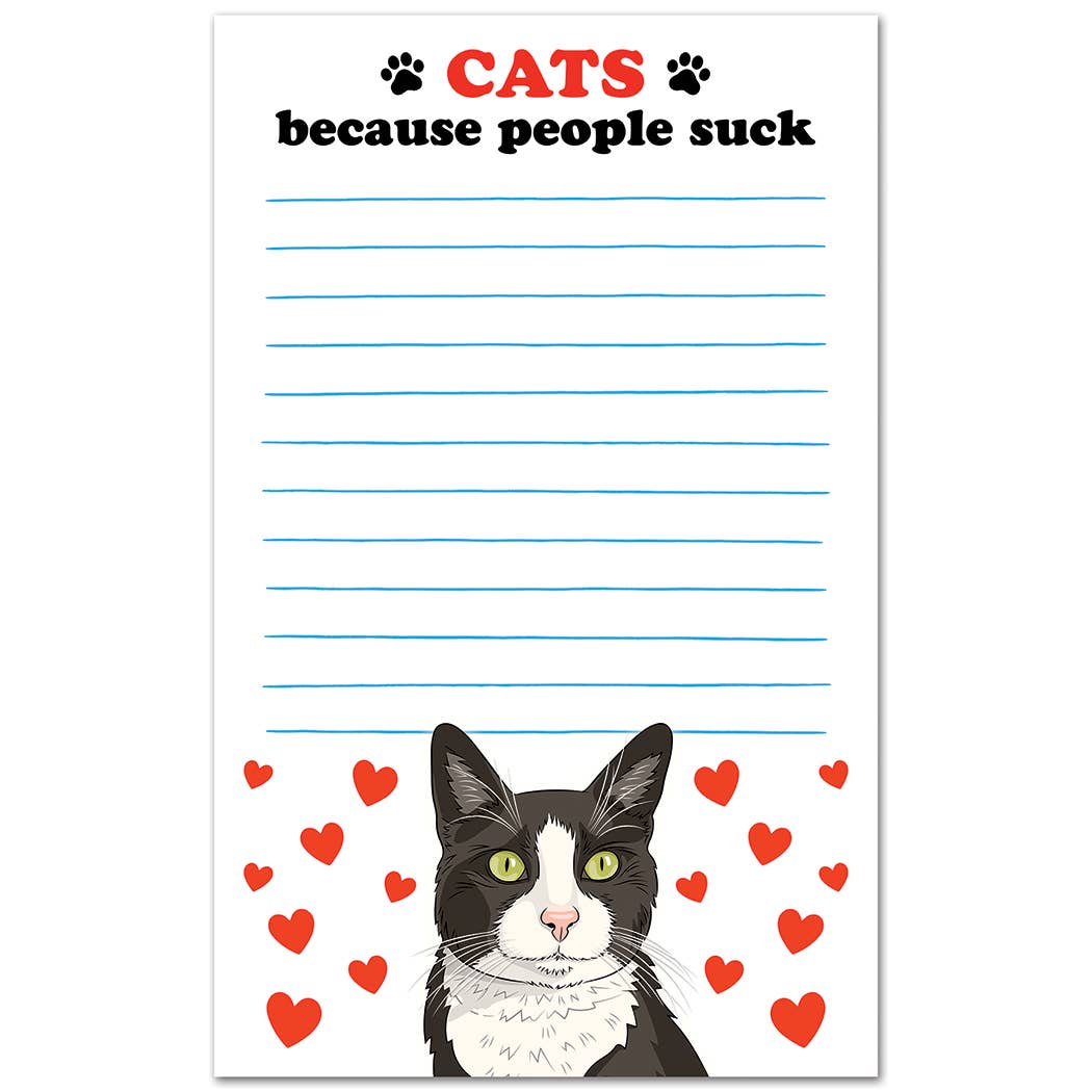 Cats Because People Suck Notepad