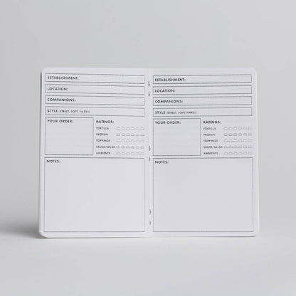 Taco Log Notebook