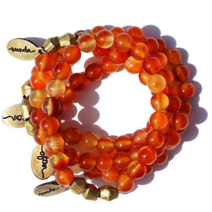 Carnelian Beaded Bracelet