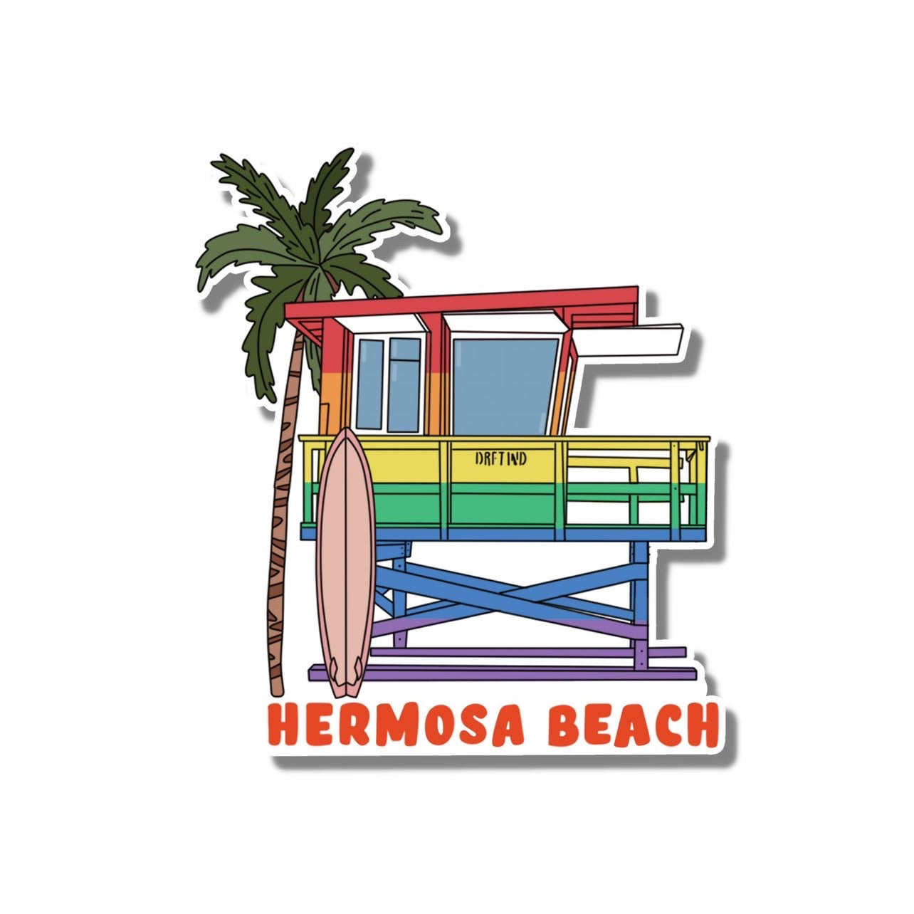 Hermosa Beach Tower Sticker