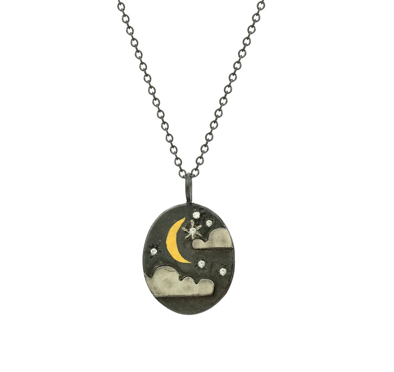 Midnight Moon Pendant Necklace