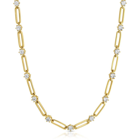 Sparkle Link Necklace - Gold
