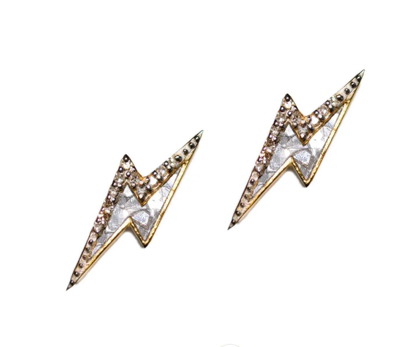 Rishi Bolt Studs, Gold