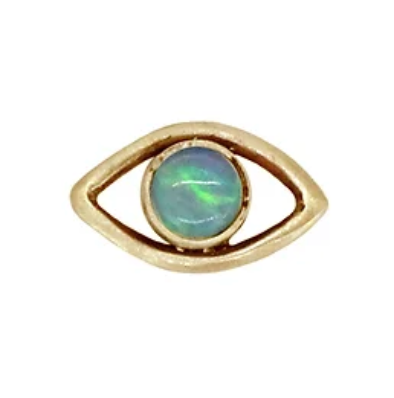 Opal Eye Stud, 14k, Opal