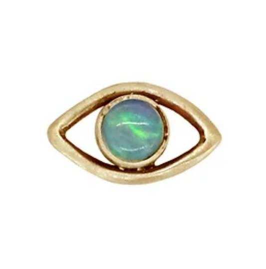 Opal Eye Stud, 14k, Opal