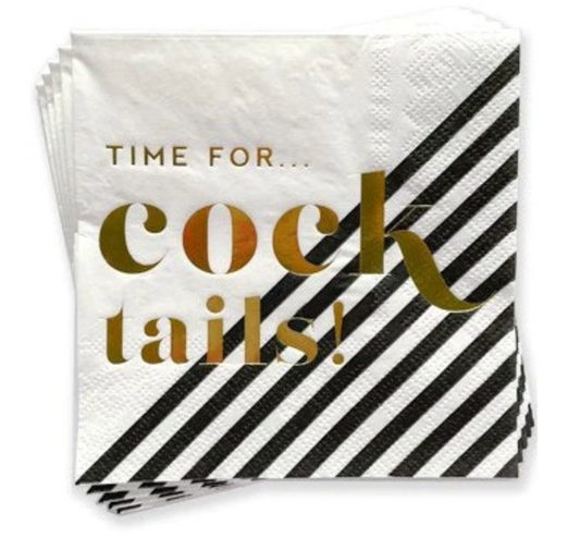 'Time for Cocktails' Party Napkins