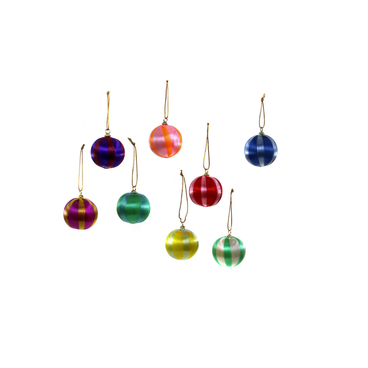 Striped Thread Bauble Ornament, SM