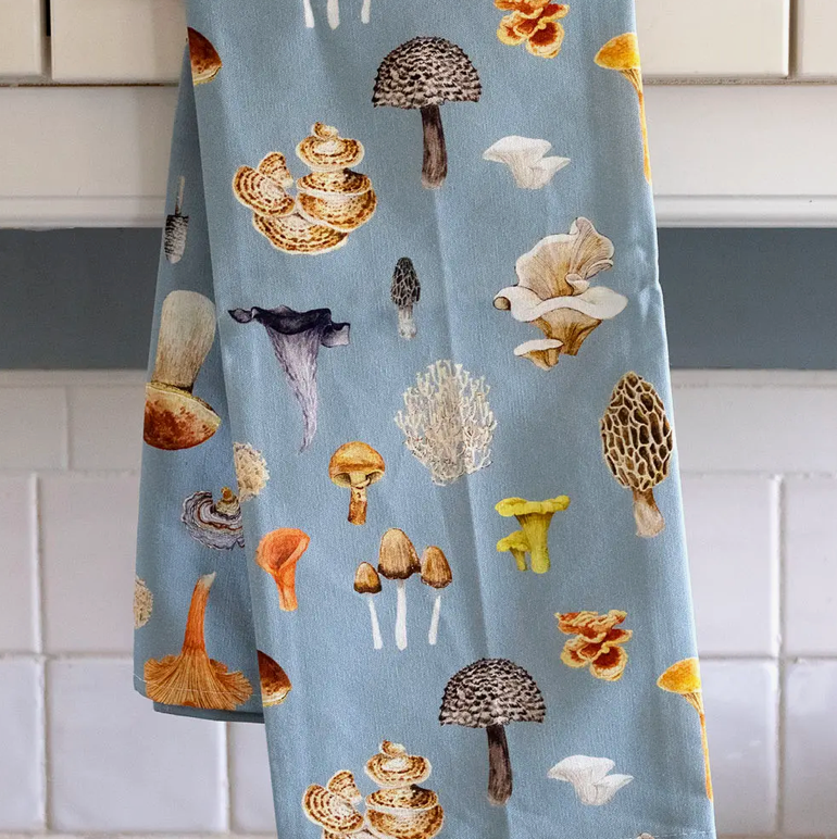 Mushroom, Organic Cotton Kitchen Towel