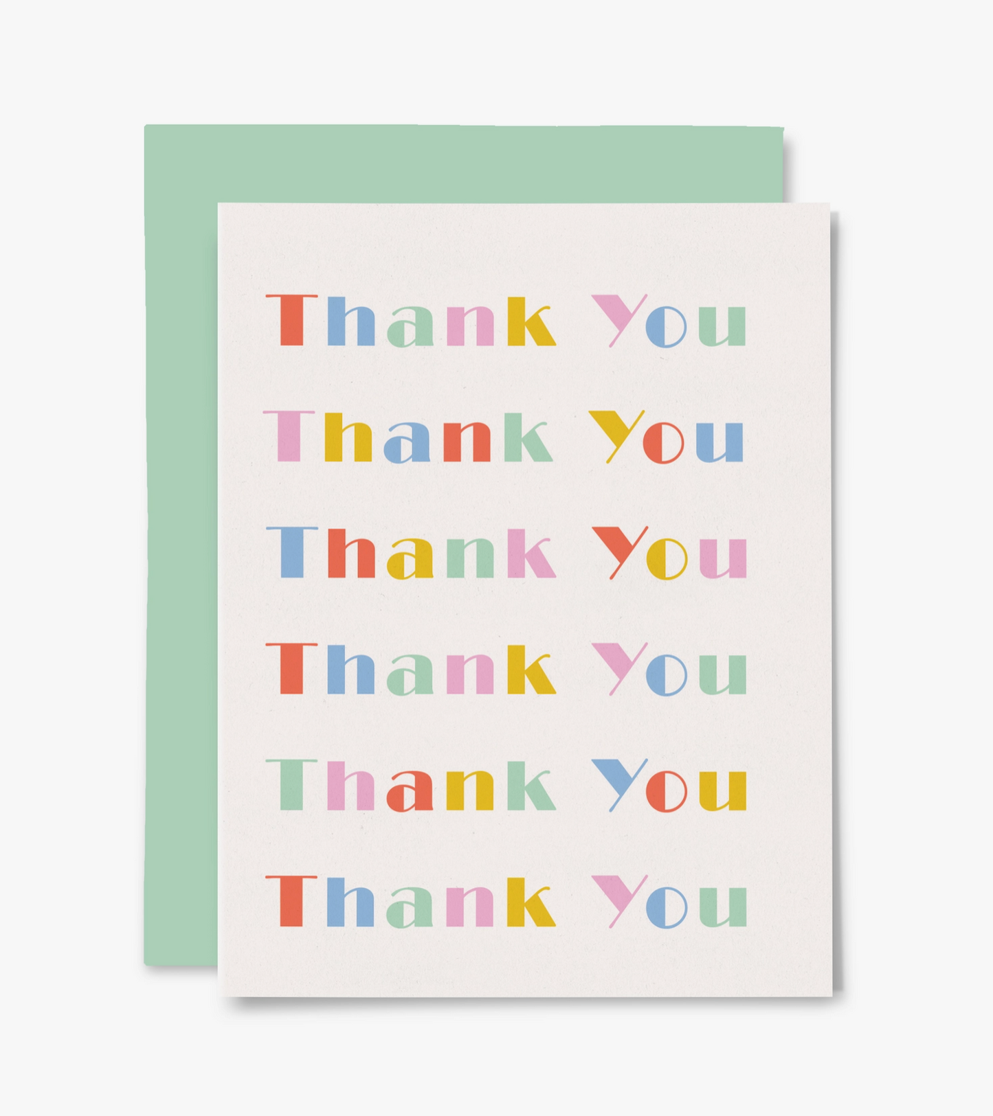 Thank You Colourful Text Boxed Cards