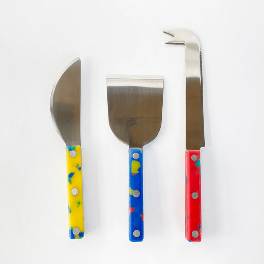 Cheese Knifes Set, Red/Yellow/Blue