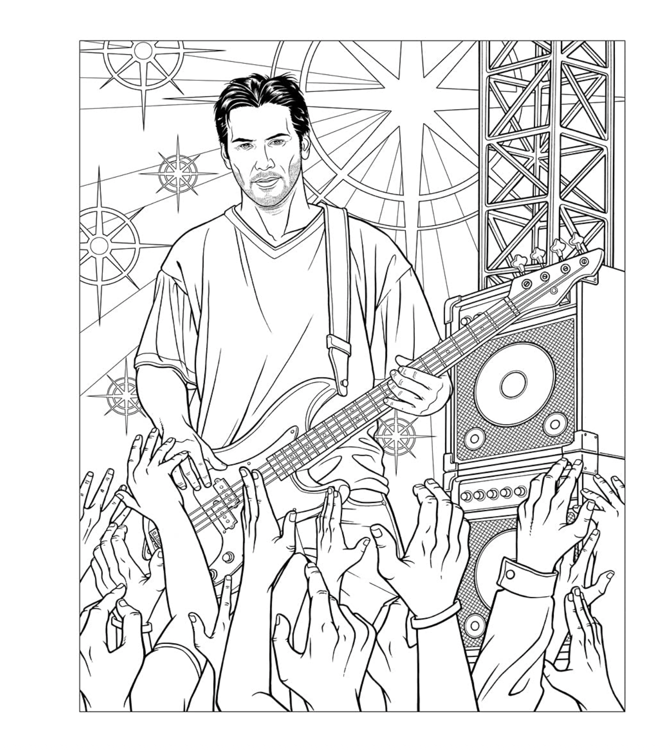 Crush and Color Keanu Reeves Coloring Book
