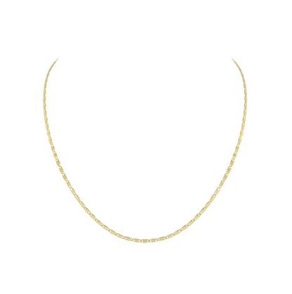 Shimmer Flat Chain Necklace
