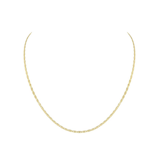 Shimmer Flat Chain Necklace