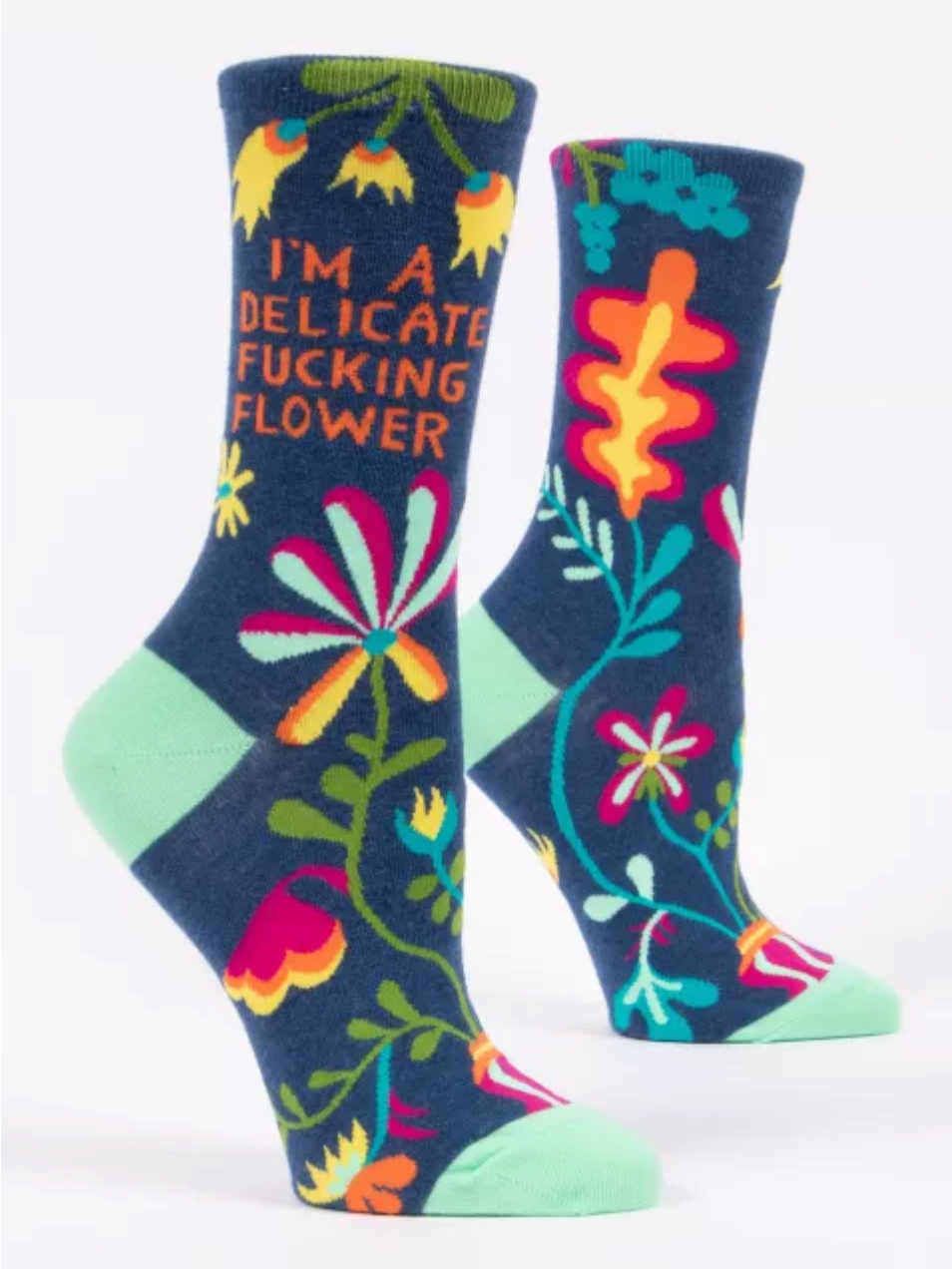 Delicate Fing Flower Women's Crew Socks