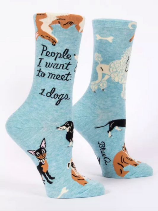 People To Meet: Dogs Women's Crew Socks